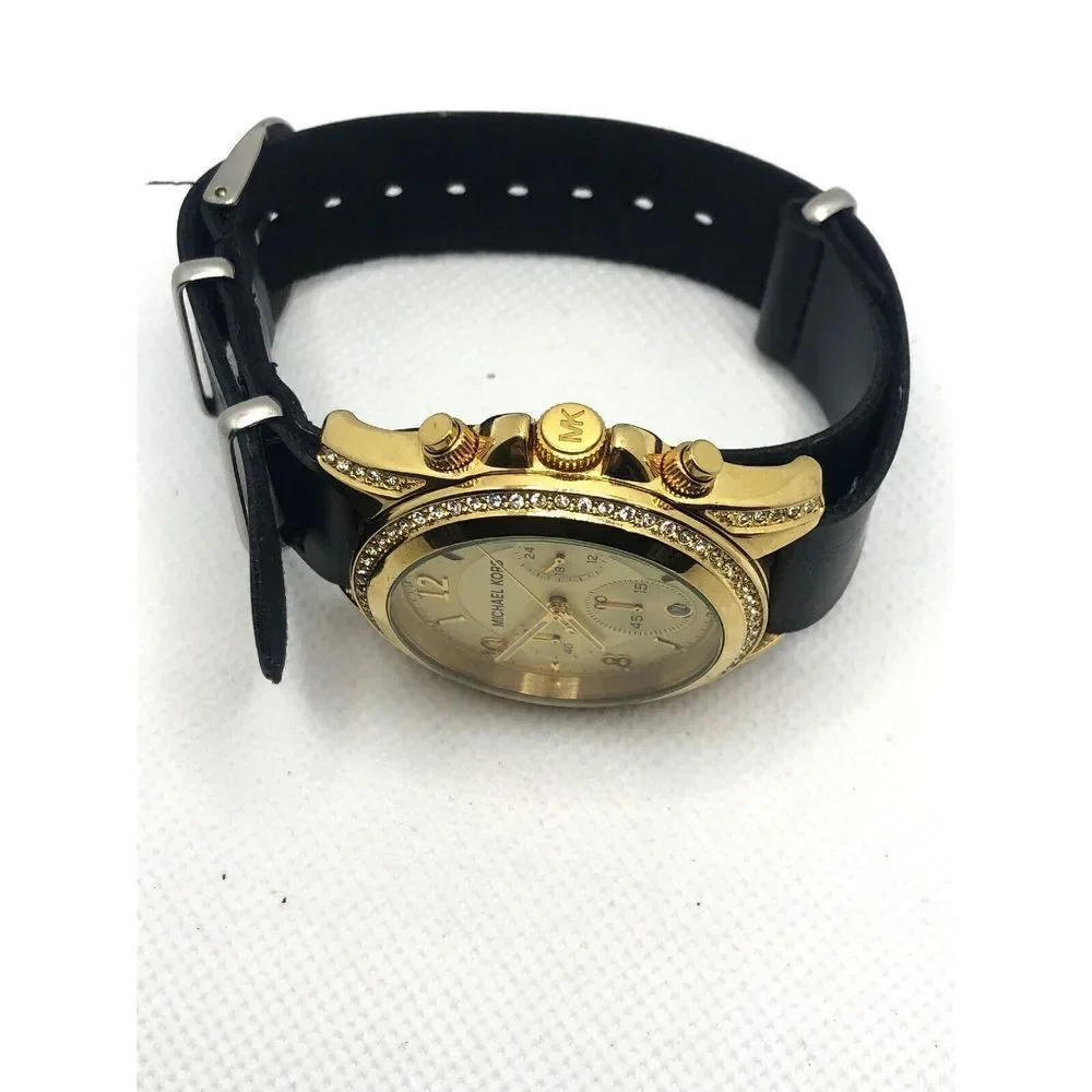 Michael Kors MK5166 Women Leather Analog Dial Quartz Watch W/ Custom Band XX287